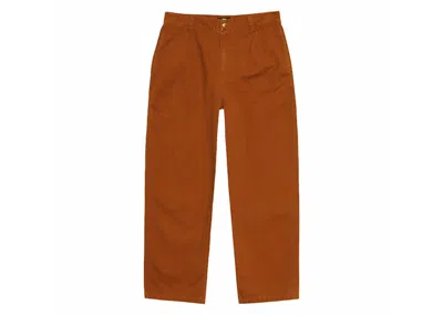 Pre-owned Stussy Men's  Chino Work Pant In Caramel In Brown