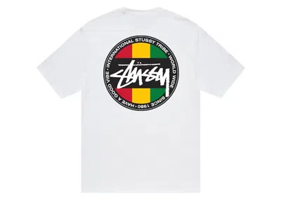 Pre-owned Stussy Men's  Classic Dot Tee Shirt In White