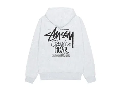 Pre-owned Stussy Men's  Classic Gear Hoodie In Ash Heather In Gray