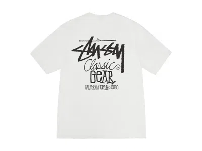 Pre-owned Stussy Men's  Classic Gear Pig. Dyed Tee Shirt In Natural