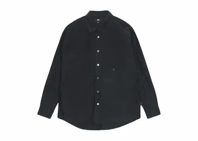 Pre-owned Stussy Men's  Classic Long Sleeve Sprayed Shirt In Blue