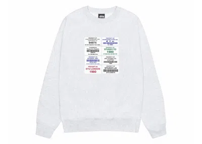 Pre-owned Stussy Men's  Codes Crew In Ash Heather In Gray