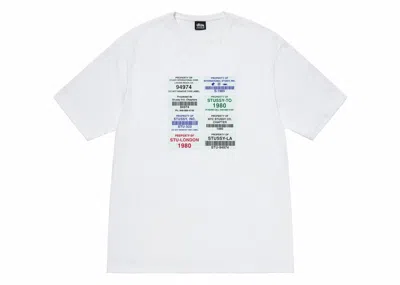 Pre-owned Stussy Men's  Codes Tee Shirt In White