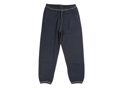 Pre-owned Stussy Men's  Contrast Stitch Label Pant In Navy Blue
