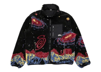 Pre-owned Stussy Men's  Cosmos Reversible Jacketin Black