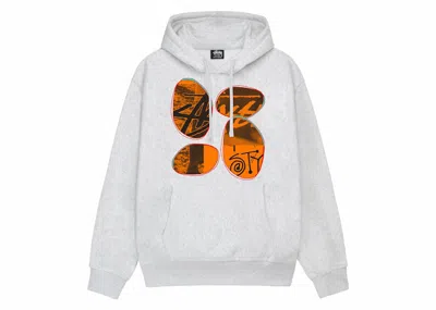 Pre-owned Stussy Men's  David Carson Vespa Hoodie In Ash Heather In Gray