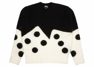 Pre-owned Stussy Men's  Dice Fuzzy Crew In Black