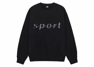 Pre-owned Stussy Men's  Dot Sport Crew In Black