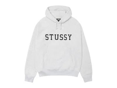 Pre-owned Stussy Men's  Felt Applique Hoodie In Ash Heather In Gray