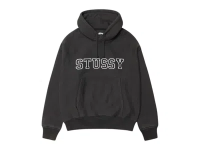 Pre-owned Stussy Men's  Felt Applique Hoodie In Black
