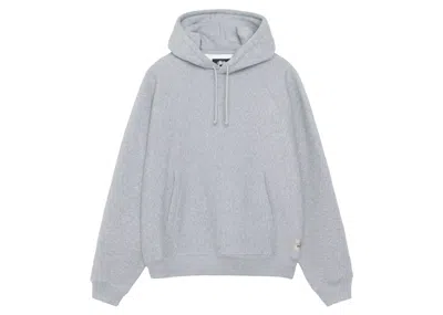 Pre-owned Stussy Men's  Fleece Raglan Hoodie In Grey Heather