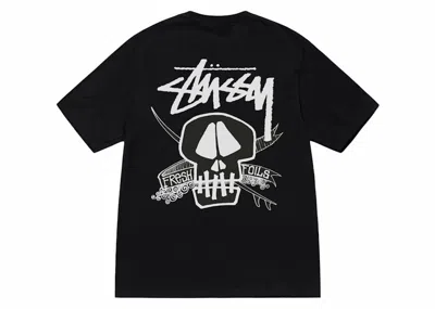 Pre-owned Stussy Men's  Fresh Foils Tee Shirt In Black