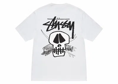 Pre-owned Stussy Men's  Fresh Foils Tee Shirt In White