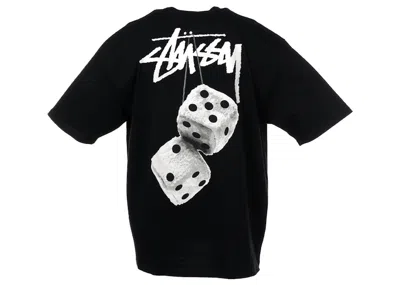 Pre-owned Stussy Men's  Fuzzy Dice Tee Shirt In Black