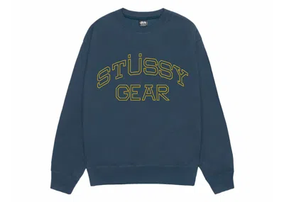 Pre-owned Stussy Men's  Gear Crew In Navy Blue