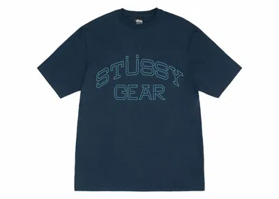 Pre-owned Stussy Men's  Gear Tee Shirt In Navy Blue