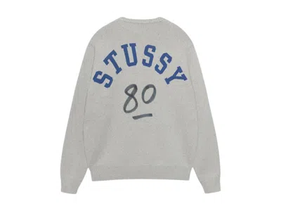 Pre-owned Stussy Men's  Handwritten Sweater In Heather Grey