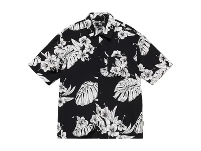 Pre-owned Stussy Men's  Hawaiian Short Sleeve Shirt In Black