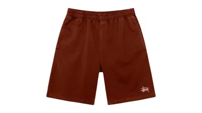 Pre-owned Stussy Men's  Heavy Jersey Short In Wine In Burgundy