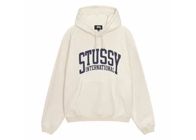 Pre-owned Stussy Men's  International Relaxed Hoodie In Ivory In White