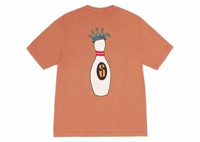 Pre-owned Stussy Men's  Kingpin Dyed Tee Shirt In Rust
