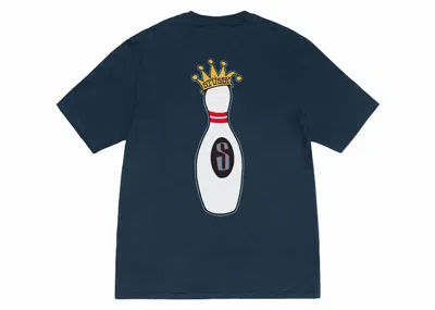 Pre-owned Stussy Men's  Kingpin Tee Shirt In Navy Blue
