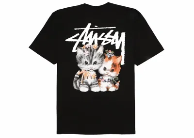 Pre-owned Stussy Men's  Kittens Tee Shirt In Black