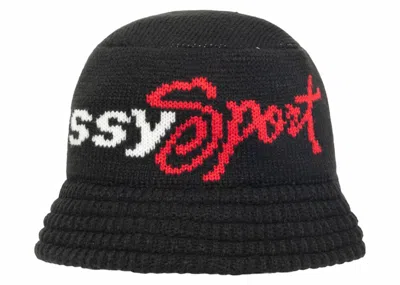 Pre-owned Stussy Men's  Knit Sport Bucket Hat In Black