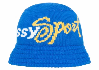 Pre-owned Stussy Men's  Knit Sport Bucket Hat In Blue