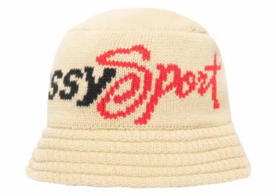 Pre-owned Stussy Men's  Knit Sport Bucket Hat In Khaki
