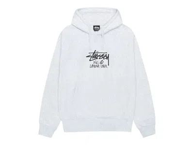 Pre-owned Stussy Men's  Laguna Usa Hoodie In Ash Heather In Gray