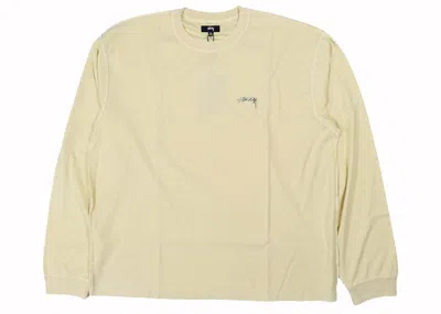 Pre-owned Stussy Men's  Lazy Long Sleeve T-shirt In Pale Yellow