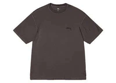 Pre-owned Stussy Men's  Lazy Tee Shirt In Faded Black