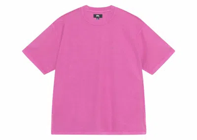 Pre-owned Stussy Men's  Lazy Tee Shirt In Magenta In Purple