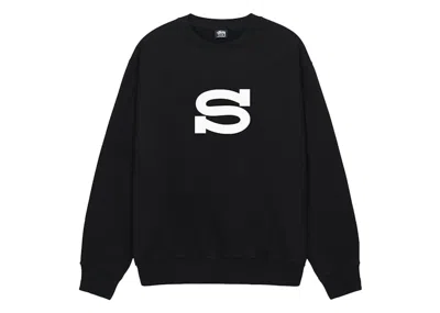 Pre-owned Stussy Men's  Letterman Crew In Black