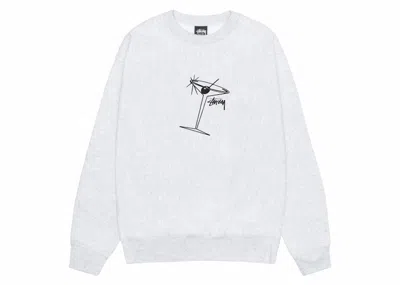 Pre-owned Stussy Men's  Martini Crew In Ash Heather In Gray