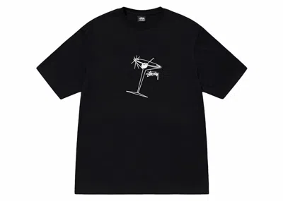 Pre-owned Stussy Men's  Martini Tee Shirt (ss24) In Black