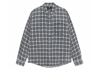 Pre-owned Stussy Men's  Matthew Printed Plaid Shirt In Blue