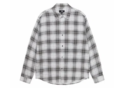 Pre-owned Stussy Men's  Matthew Printed Plaid Shirt In Brown