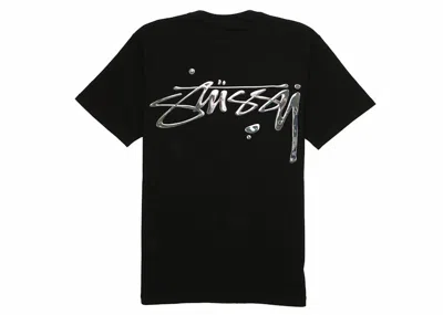 Pre-owned Stussy Men's  Mercury Tee Shirt In Black