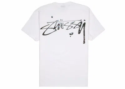 Pre-owned Stussy Men's  Mercury Tee Shirt In White