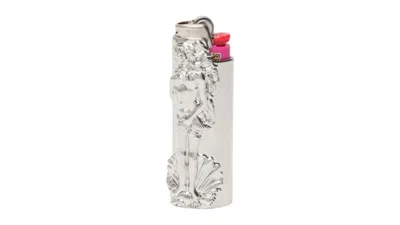 Pre-owned Stussy Men's  Metal Venus Lighter Case In Silver