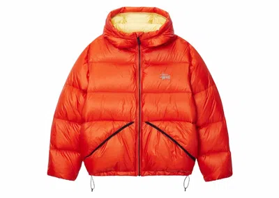 Pre-owned Stussy Men's  Micro Ripstop Down Parka In Jacket Cayenne