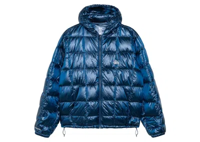 Pre-owned Stussy Men's  Midweight Hooded Puffer In Royal In Blue