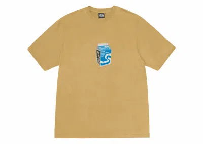 Pre-owned Stussy Men's  Milk Tee Shirt In Curry