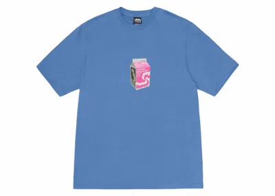 Pre-owned Stussy Men's  Milk Tee Shirt In Pacific In Blue