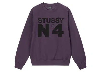 Pre-owned Stussy Men's  No.4 Crew In Grape