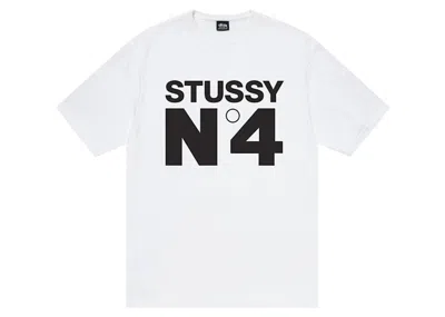 Pre-owned Stussy Men's  No.4 Tee Shirt In White