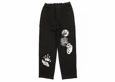 Pre-owned Stussy Men's  Noma Icon Beach Pant In Washed Black