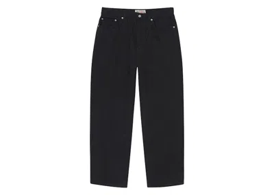 Pre-owned Stussy Men's  Overdyed Big Ol' Jean In Black